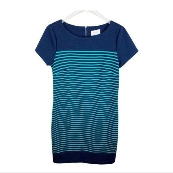 Laundry‎ By Shelli Segal Colorblock Stripe Dress - Picture 1 of 11
